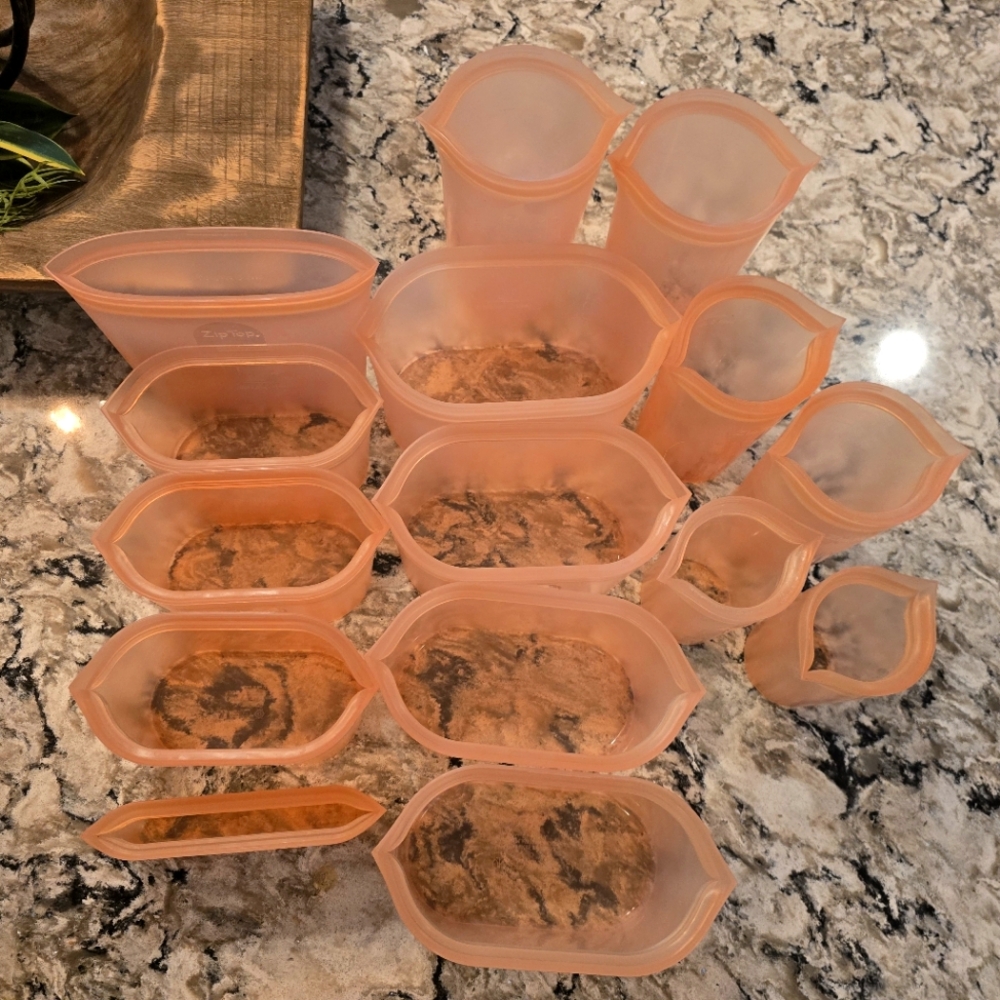 ZipTop plastic-free, food-grade containers -15pc various sizes